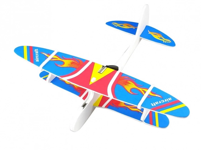 Aereo giocattolo in polistirolo con luci LED e motore USB