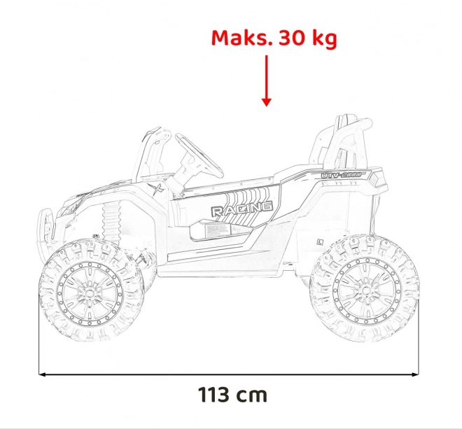 Auto elettrico per bambini Buggy UTV 2000M Racing Verde