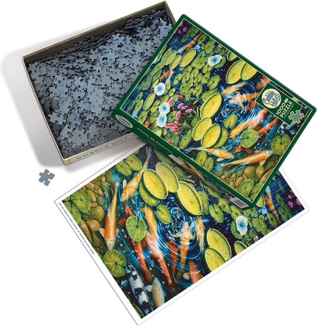 Puzzle Stagno con Carpe Koi 1000 Pezzi