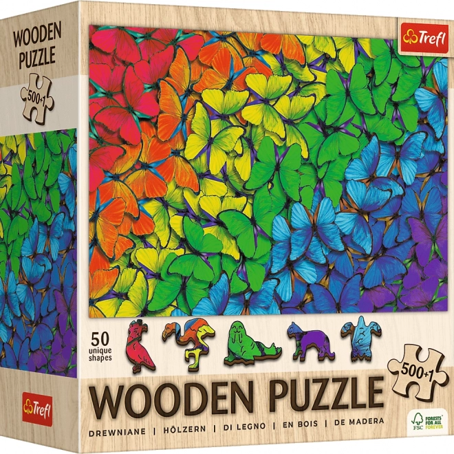 Puzzle in legno TREFL Farfalle Arcobaleno 501 pezzi