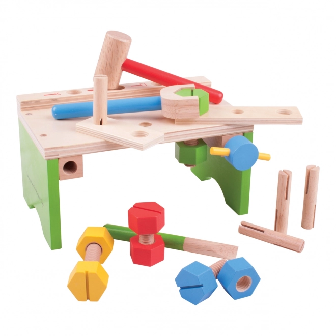 Banco da lavoro in legno con accessori Bigjigs Toys