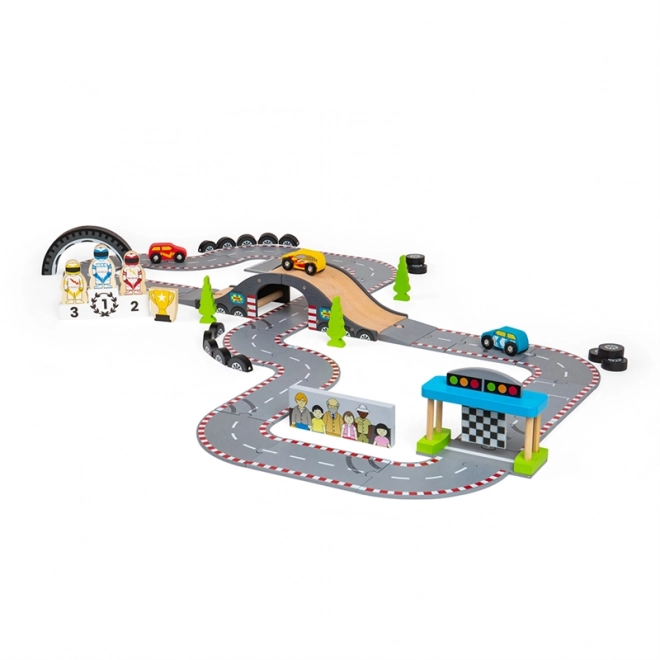 Autodromo in legno Bigjigs Rail Giorno di Gara