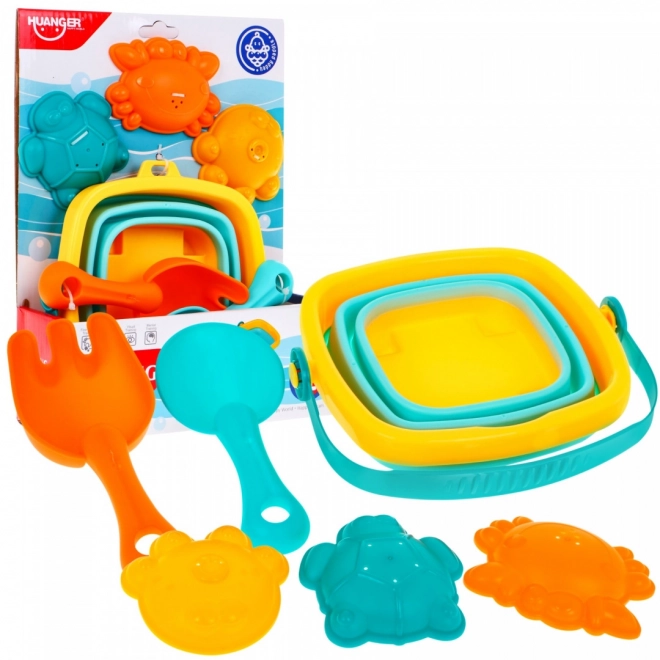 Set di accessori per sabbia per bambini 12 mesi+ con secchiello e formine