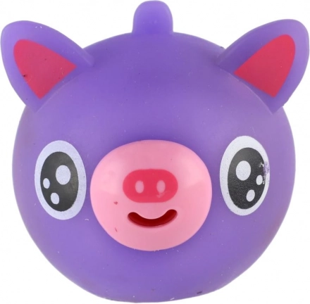 Animale di gomma fischiante con lingua 6 cm