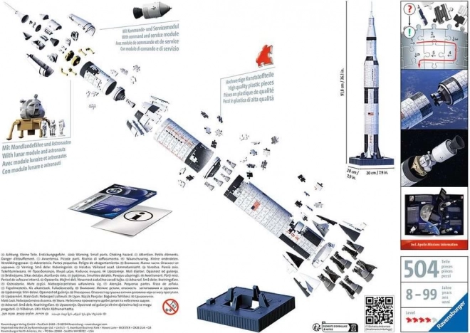 Puzzle 3D razzo spaziale Apollo Saturn V