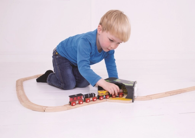 Tunel ferroviario caverna con teschio Bigjigs Rail