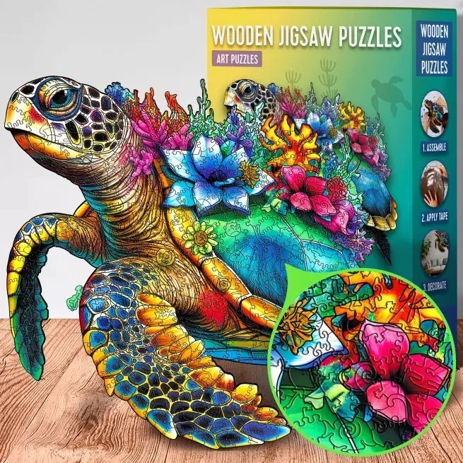 Puzzle in legno dello Zoo Tartaruga