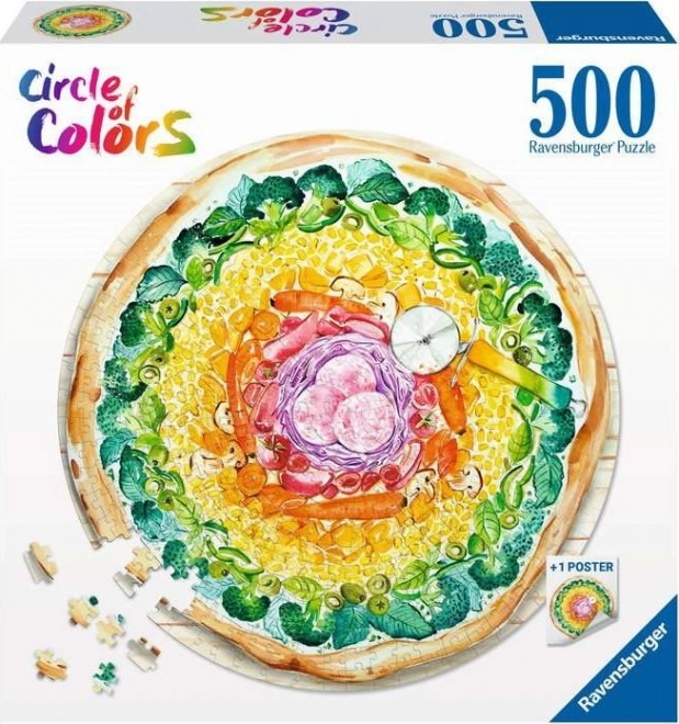 Puzzle 500 pezzi - Pizza Arcobaleno di Ravensburger