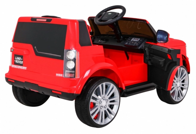 Land Rover Discovery Macchinina elettrica per bambini rossa + telecomando + ruote in EVA + avvio lento + radio MP3