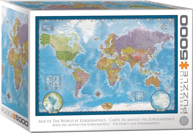 Puzzle Mappa del Mondo 5000 Pezzi