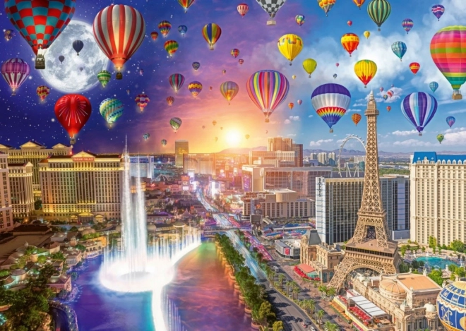 Puzzle Notte E Giorno: Las Vegas 1000 Pezzi