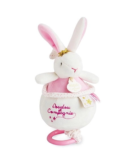 Doudou Coniglio Rosa Musicale 14 cm