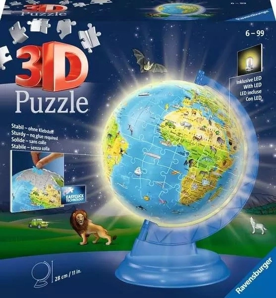 Globo 3D illuminato Puzzle 188 pezzi