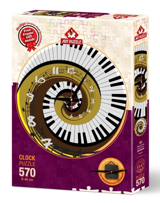 Puzzle Orologio Ritmo del Tempo 570 Pezzi con Cornice