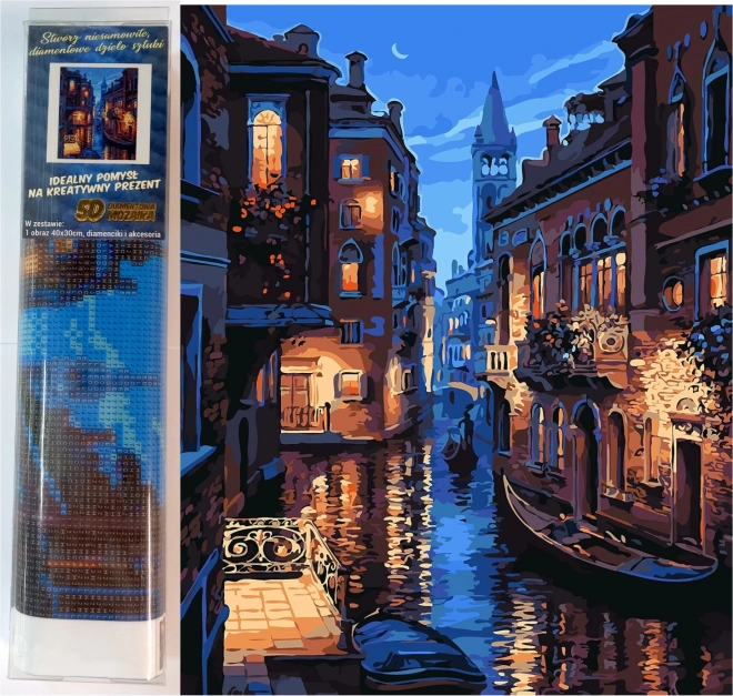 Pittura con diamanti Canale di Venezia 30x40 cm