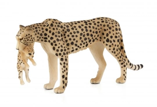 Figurina Ghepard con Cucciolo Realistica