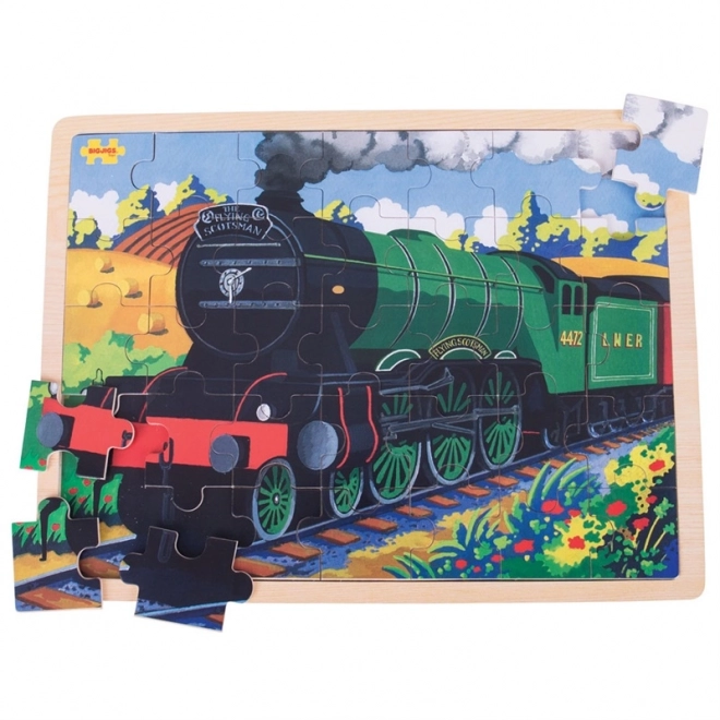 Puzzle in legno treno storico Flying Scotsman