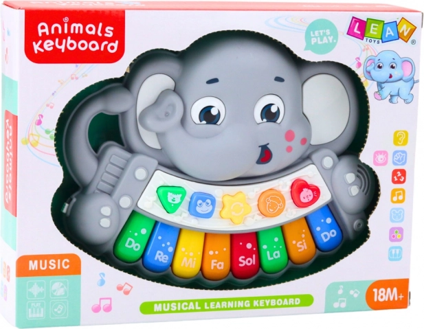 Pianoforte interattivo Elefantino grigio