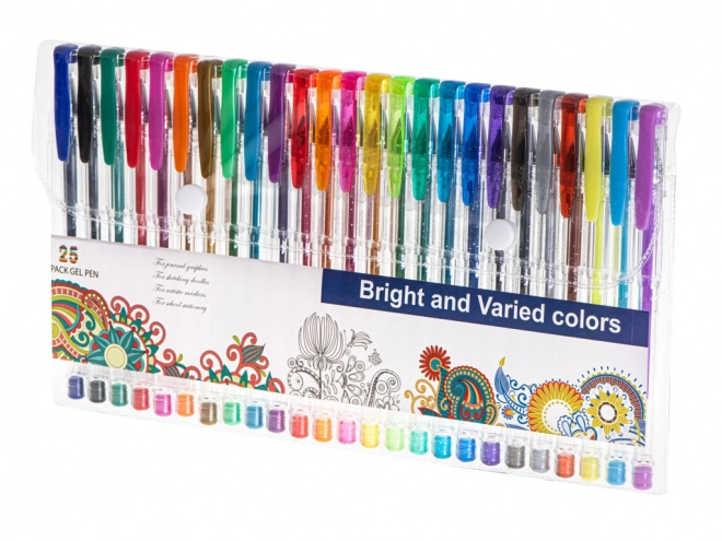 Set di penne gel glitter colorate 25 pezzi