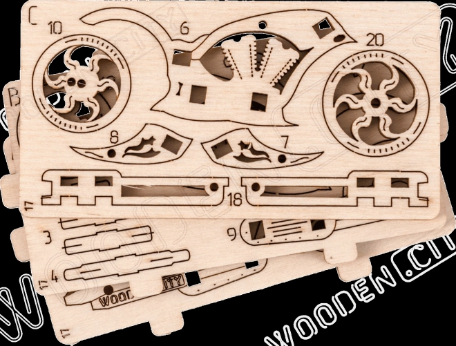 Puzzle 3D in Legno Motocicletta Chopper