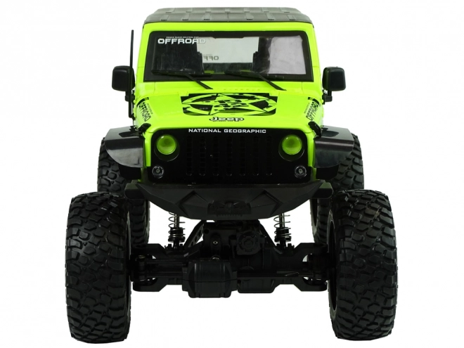 Auto fuoristrada Rock Crawler con sospensioni verdi 4x4