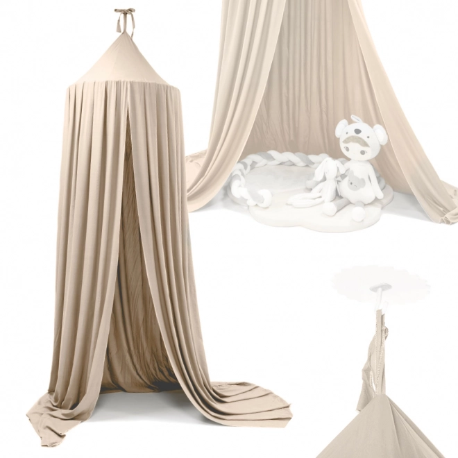 Baldacchino a tenda tipì grigio sospeso – beige