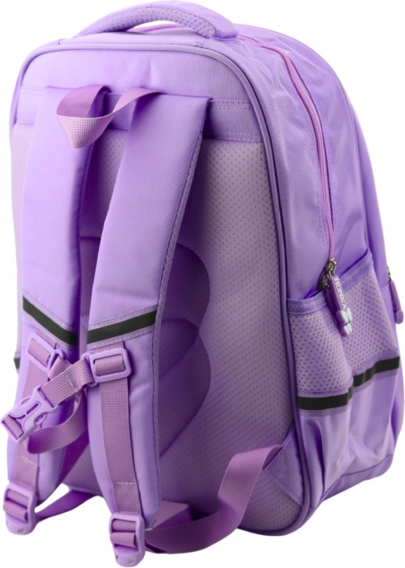 Zaino scolastico viola con gatto e fascia toracica 20L