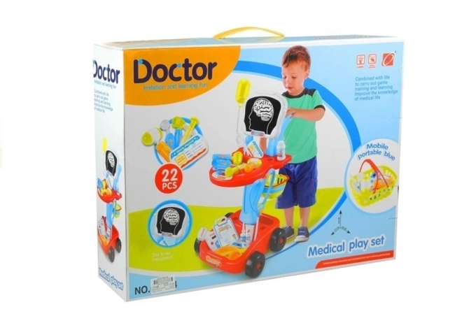 Carrello Medico Giocattolo con 22 Accessori