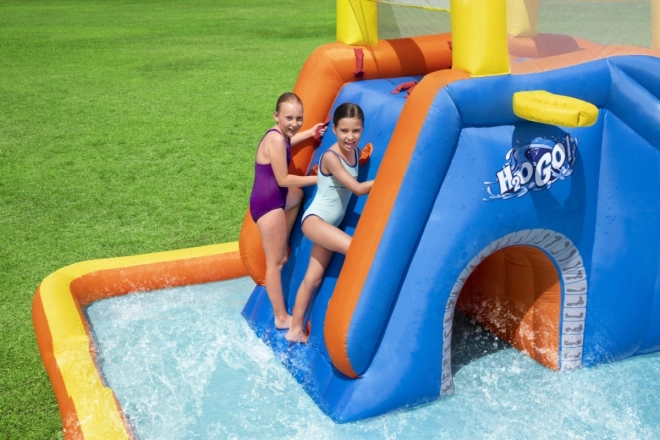 Parco acquatico BESTWAY per bambini 5+ Scivolo + canestro da basket + tunnel + doccia