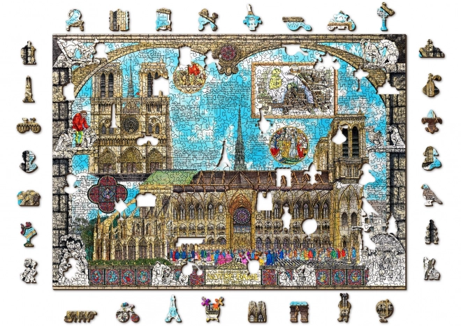 Puzzle in Legno Cattedrale di Notre-Dame 2 in 1