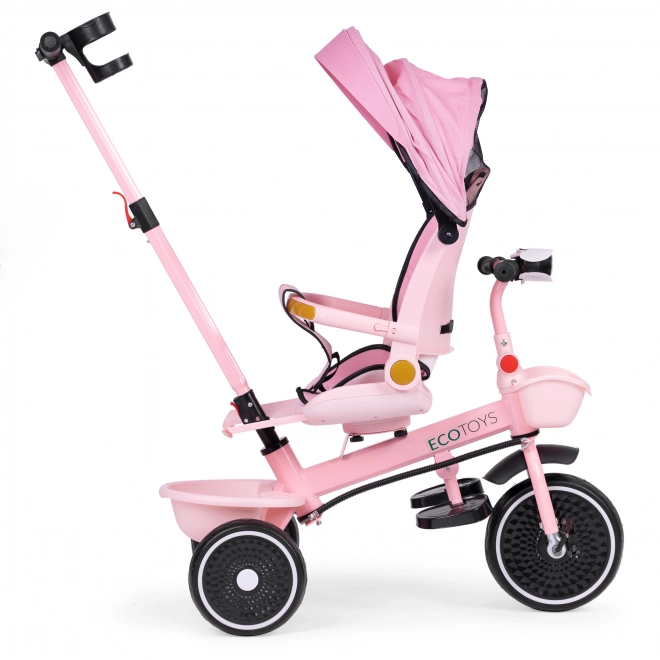 Triciclo passeggino 2-in-1 rosa ECOTOYS