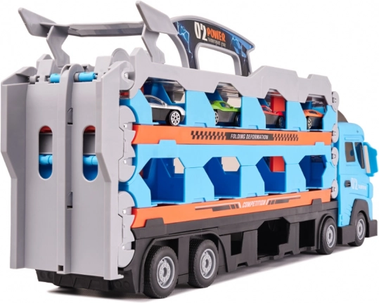 Camion con pista da corsa 210 cm 8 pezzi