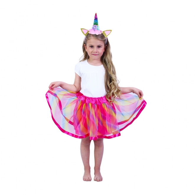 Costume tutu bambina con cerchietto unicorno