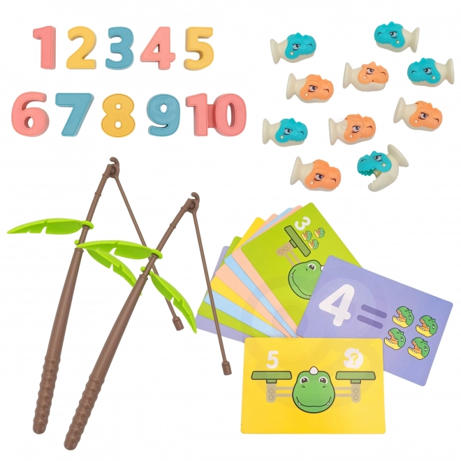 Gioco educativo Dinozaur con bilancia e cattura di WOOPIE