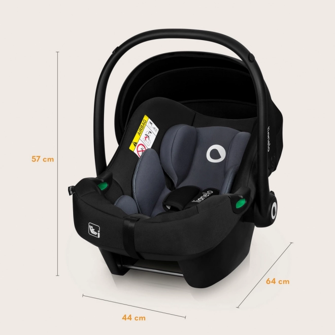 Seggiolino auto Lionelo Astrid i-Size nero-grigio