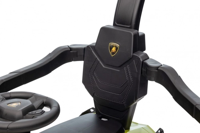 Macchina da passeggio Lamborghini bianca con spintore – Verde