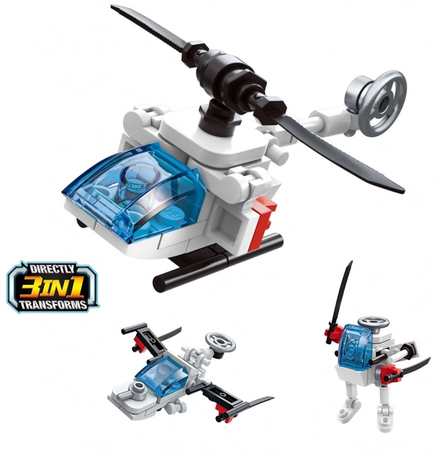 Qman Set di Costruzioni 3 in 1 Trasformabili