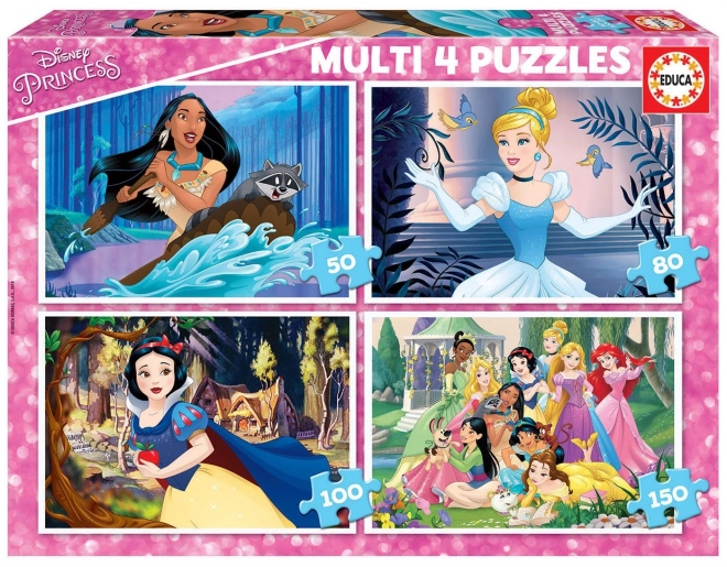 Puzzle Disney Principesse 4 in 1