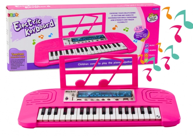 Pianoforte Elettrico per Bambini Rosa 36 Melodie