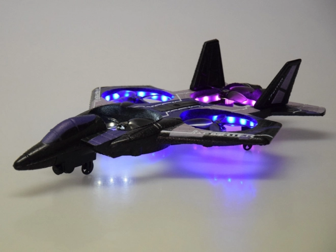 Drone volante divertente con diodi colorati
