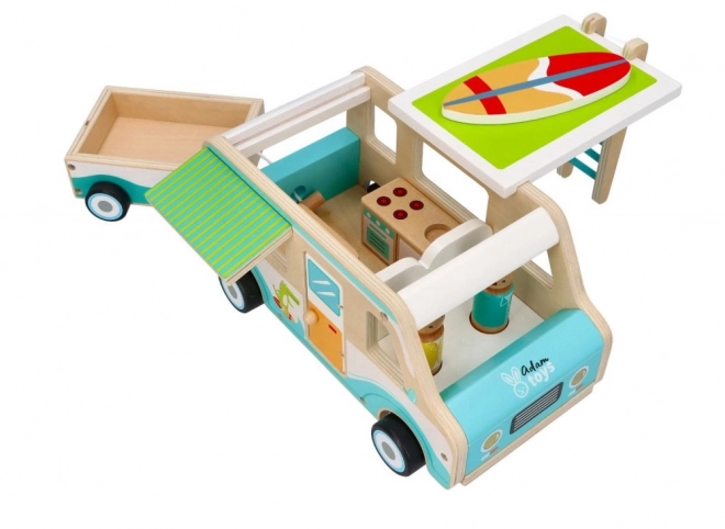 Camper in Legno con Rimorchio e Accessori