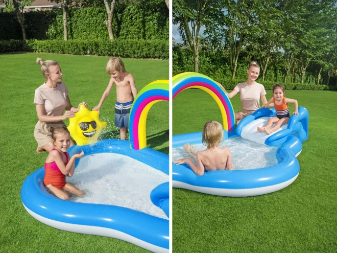 Giochi d'acqua per bambini Arcobaleno Solare con scivolo Bestway