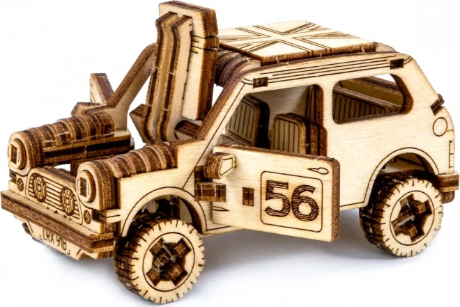 Puzzle 3D in Legno - Modello Auto da Rally
