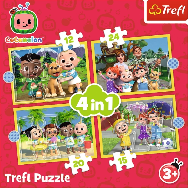 Puzzle Cocomelon Incontra 4v1 di Trefl