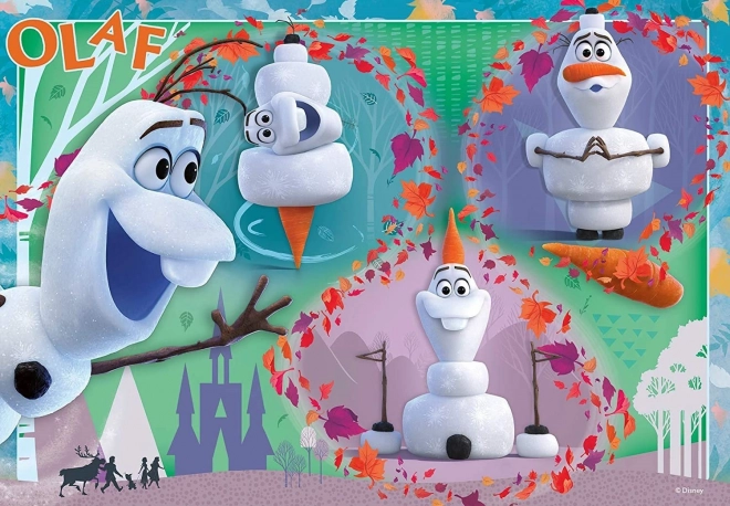 Puzzle di Frozen 2: Amabile Olaf 2x12 pezzi