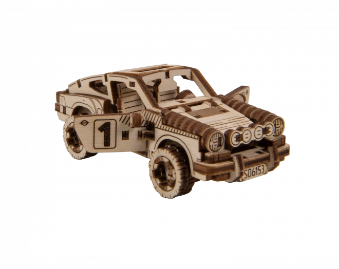 Puzzle 3D in legno - Modello auto da rally