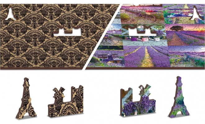 Puzzle in legno con figure - Lavanda Francia