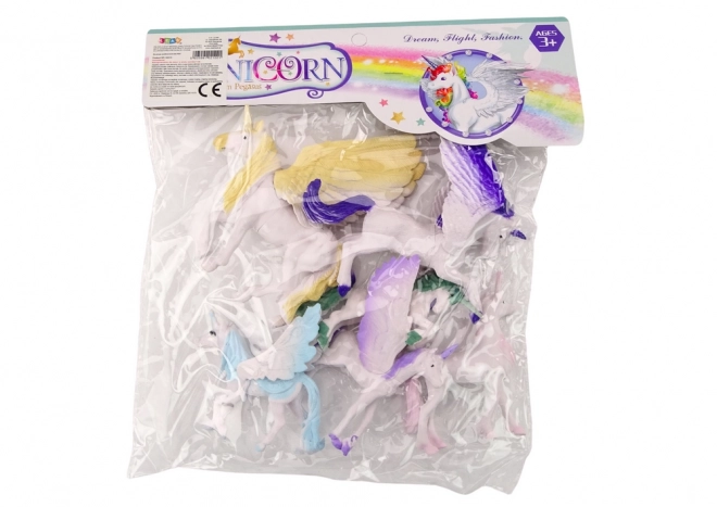 Set di figurine Unicorno Pegaso Magico 6 pezzi