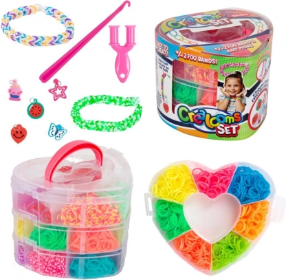 Crea il tuo braccialetto - Set creativo di elastici e strumenti