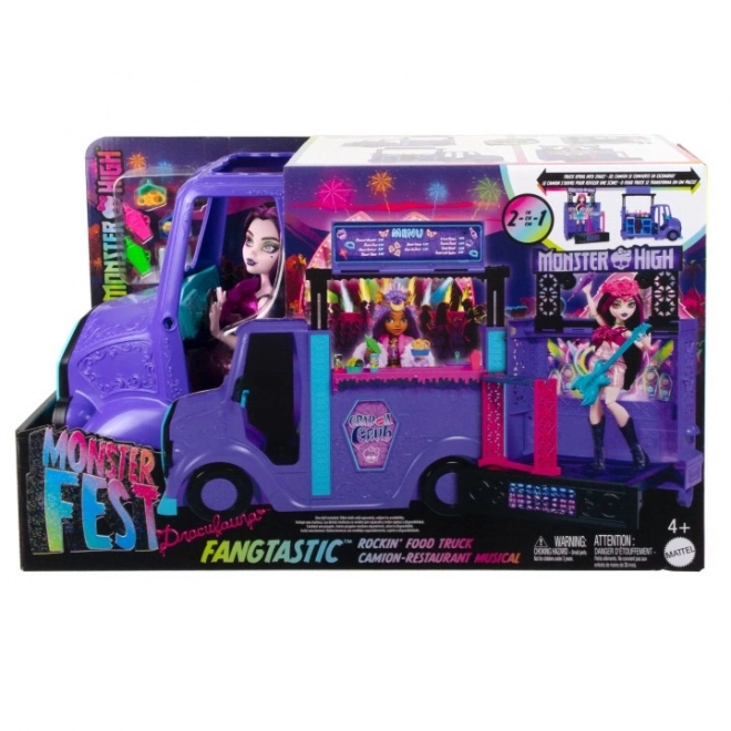 Carro food truck con Draculaura di Monster High